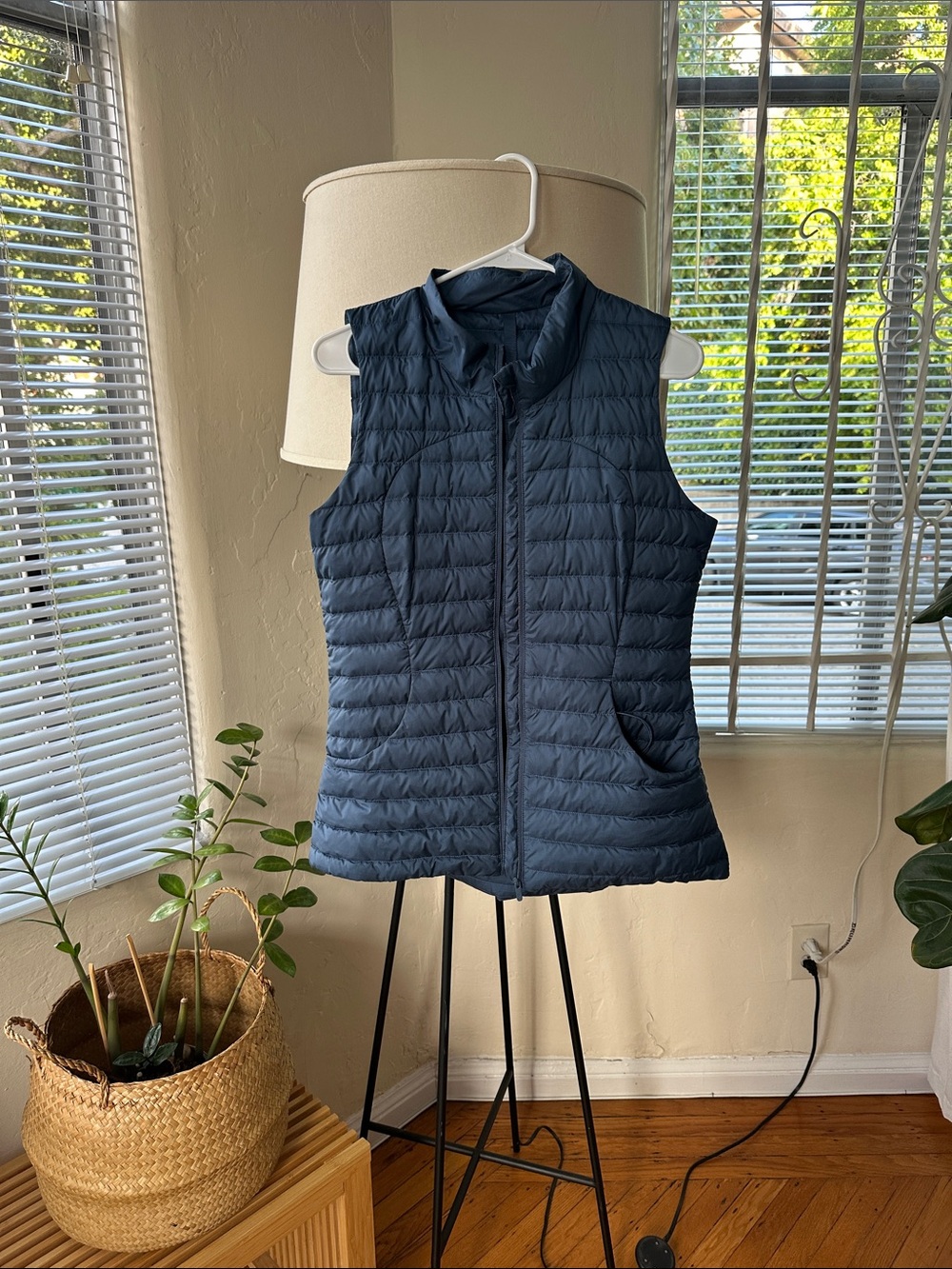 Pack It Down Vest Lululemon Size 8 Slate Blue - puffer vest